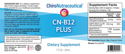 CN B12 Plus - Contains Bioactive Forms Of Vitamin B6, B12, and Methylated Folic Acid