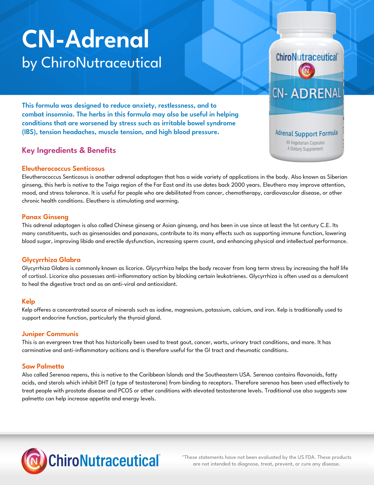 CN Adrenal - Adaptogenic Chronic Fatigue/Burnout Formulation